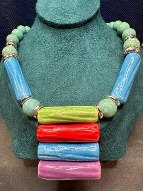 Artisan Vintage Glass Necklace